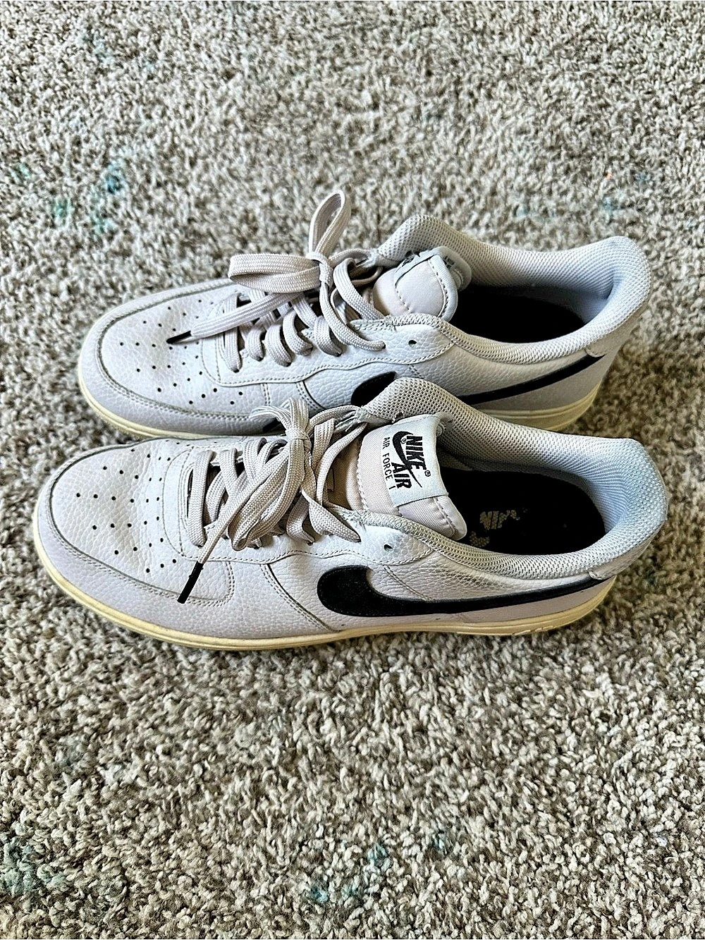 Nike Air Force 1 Low Top Sneakers in White & Black